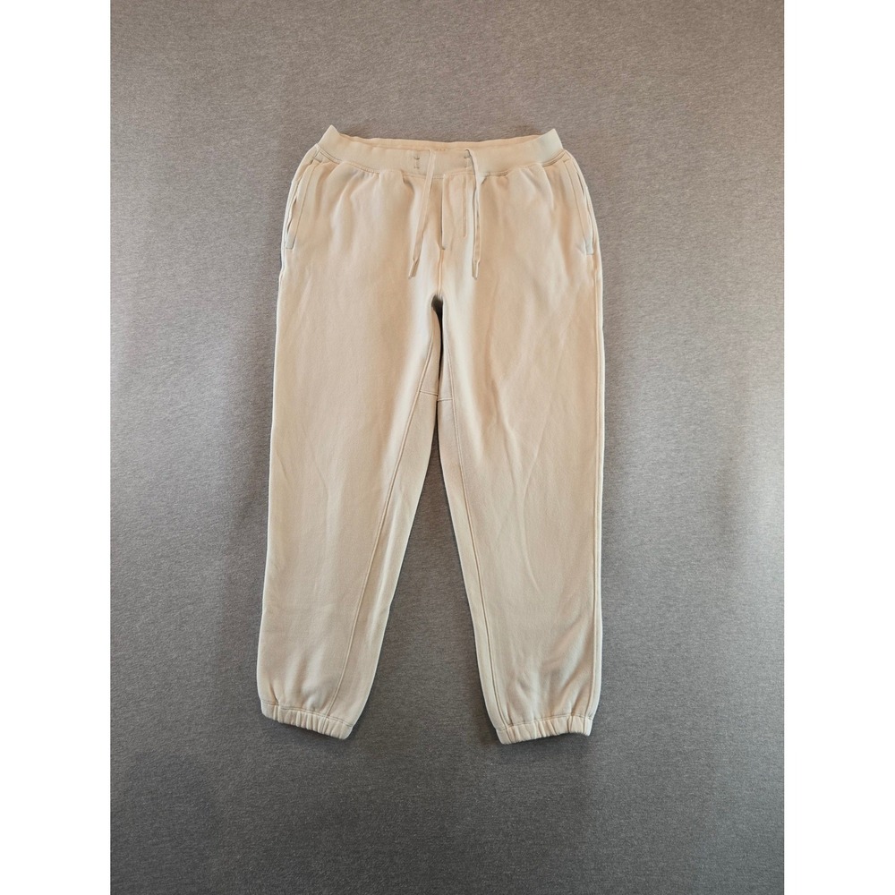 Lululemon Steady State Jogger Mens Large Bone Classic Fit Fleece Sweatpants
